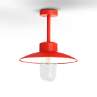 Roger Pradier - Plafonnier Belcour N°2 clair Rouge signalisation 056
