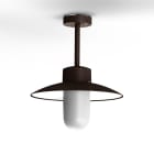 Roger Pradier - Plafonnier Belcour N°2 opale Rouille 046