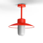 Roger Pradier - Plafonnier Belcour N°2 opale Rouge signalisation 056