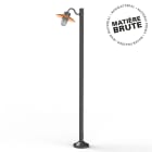 Roger Pradier - Lampadaire Belcour N°4 opale Cuivre brut 082