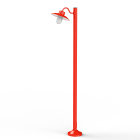Roger Pradier - Lampadaire Belcour N°4 opale Rouge signalisation 056