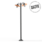 Roger Pradier - Lampadaire Belcour N°5 opale Cuivre brut 082
