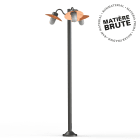 Roger Pradier - Lampadaire Belcour N°6 opale Cuivre brut 082