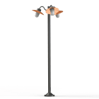 Roger Pradier - Lampadaire Belcour N°6 opale Cuivre vernis sans patine 084