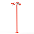 Roger Pradier - Lampadaire Belcour N°6 clair Rouge signalisation 056