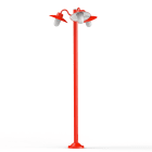 Roger Pradier - Lampadaire Belcour N°6 opale Rouge signalisation 056