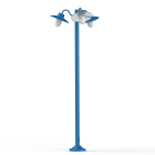 Roger Pradier - Lampadaire Belcour N°6 opale Bleu Azur mat 134