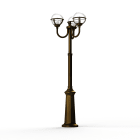 Roger Pradier - Lampadaire Boréal N°9 fume Patiné doré 009