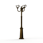 Roger Pradier - Lampadaire Boréal N°9 opale Patiné doré 009