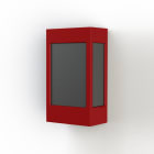 Roger Pradier - Applique Brick² N°1 PMMA noir Rouge tomate 110