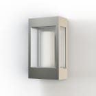 Roger Pradier - Applique Brick² N°1 Classe 3 Diffuseur clair Aluminium brut vernis mat 129