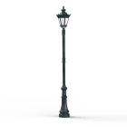 Roger Pradier - Lampadaire Citadelle avec couronne N°5 LED 35W 3000°K Patine vert de gris 008
