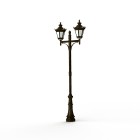 Roger Pradier - Lampadaire Citadelle N°7 Patiné doré 009