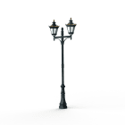 Roger Pradier - Lampadaire Citadelle avec couronne N°7 LED 35W 2700°K Patine vert de gris 008