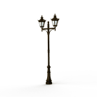 Roger Pradier - Lampadaire Citadelle avec couronne N°7 LED 35W 2700°K Patine dorée 009