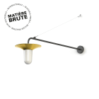 Roger Pradier - Applique Cooper N°3 opale Laiton brut 072