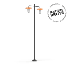 Roger Pradier - Lampadaire Cooper N°5 opale Cuivre brut 082