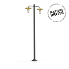 Roger Pradier - Lampadaire Cooper N°5 opale Laiton brut 072