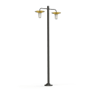 Roger Pradier - Lampadaire Cooper N°5 opale Laiton brossé vernis 075