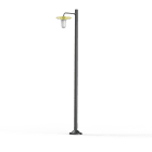 Roger Pradier - Lampadaire Cooper N°4 opale Jaune souffre brillant 057