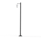 Roger Pradier - Lampadaire Cooper N°4 opale Emaillé blanc 131