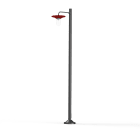 Roger Pradier - Lampadaire Cooper N°4 clair Rouge tomate 110