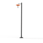 Roger Pradier - Lampadaire Cooper N°4 opale Orangé pur 014