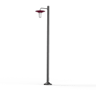 Roger Pradier - Lampadaire Cooper N°4 opale Rouge vin 066