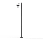 Roger Pradier - Lampadaire Cooper N°4 opale Noir velours 113
