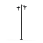 Roger Pradier - Lampadaire Cooper N°5 opale Emaillé noir 132