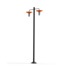 Roger Pradier - Lampadaire Cooper N°5 opale Orangé pur 014
