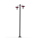 Roger Pradier - Lampadaire Cooper N°5 opale Rouge vin 066