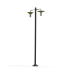 Roger Pradier - Lampadaire Cooper N°5 opale Vert fougère 109