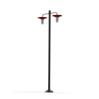 Roger Pradier - Lampadaire Cooper N°5 opale Rouge tomate 110