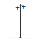 Roger Pradier - Lampadaire Cooper N°5 opale Bleu Azur mat 134