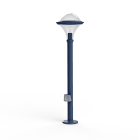 Roger Pradier - Roger Pradier - Borne Dallas N° 8 prise type F Diffuseur fumé Bleu azur mat 134