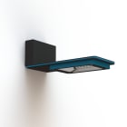 Roger Pradier - Applique Hector N°1 LED asym 35W 3000K 1-10V Bleu azur mat 134 support Gris 107