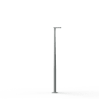 Roger Pradier - Lampadaire Hector N°2 LED asym 35W 3000K 1-10V Gris soie 105