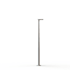 Roger Pradier - Lampadaire Hector N°2 LED sym 35W 3000K 1-10V Orangé pur 014 support Gris 105