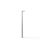 Roger Pradier - Lampadaire Hector N°2 LED asym 35W 3000K Dali Bleu azur mat 134 support Gris 105
