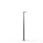 Roger Pradier - Lampadaire Hector N°2 LED sym 35W 3000K 1-10V Orangé pur 014 support Gris 107
