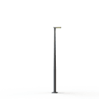Roger Pradier - Lampadaire Hector N°2 LED asym 35W 3000K Dali Jaune souffre 068 support Gris 107
