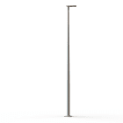 Roger Pradier - Lampadaire Hector N°3 LED Asym 26W 2700K Orangé pur 014, Support Gris 105