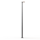 Roger Pradier - Lampadaire Hector N°3 LED Asym 26W 2700K Orangé pur 014, Support Gris 107