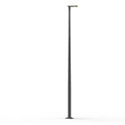 Roger Pradier - Lampadaire Hector N°3 LED Asym 35W 2700K Dali Jaune soufre 068, Support Gris 107
