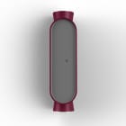 Roger Pradier - IBUK LED 3000°K 10-10 Façade PC noir Rouge vin 066