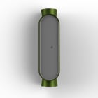 Roger Pradier - IBUK LED 3000°K 40-40 Façade PC noir Vert 109