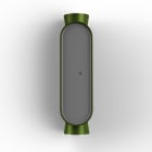 Roger Pradier - Roger Pradier - IBUK LED 4300°K 40-40 Façade PC noir Vert 109