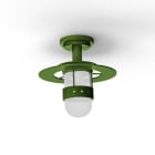 Roger Pradier - Plafonnier Kent N°1 E27 Diffuseur verre dépoli Vert fougère 109