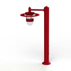 Roger Pradier - Borne Kent N°3 E27 Diffuseur verre dépoli Rouge 110